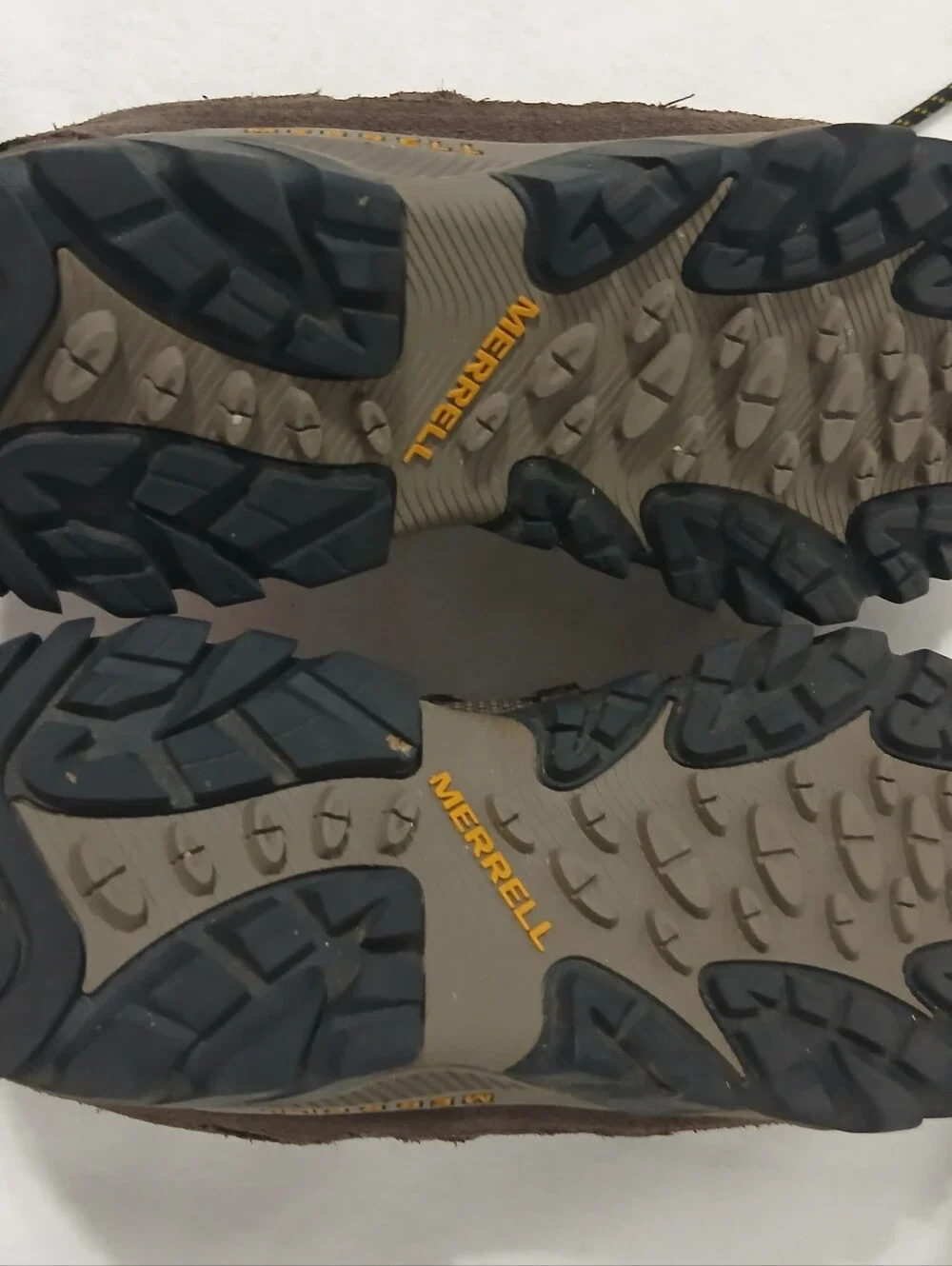 Merrell Brown with Yellow Accent Trail Sneakers